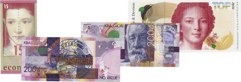 Nicht ausgegebene Noten und Essays
 Test- und Spezimen Banknoten in 3 Folder. "...