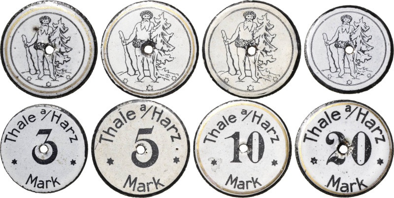 Städte und Gemeinden
Thale (SA) 3, 5, 10 und 20 Mark o.J. Eisen emailliert Func...