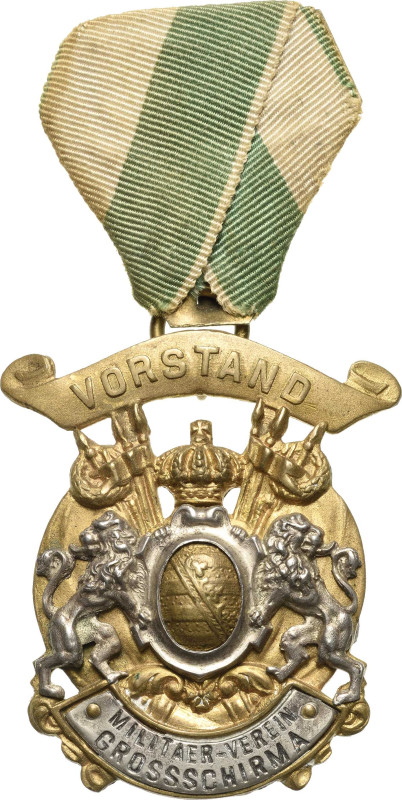 Militärvereine
Großschirma (Sachsen) Vergoldetes Bronzeabzeichen o.J. Vorstand ...