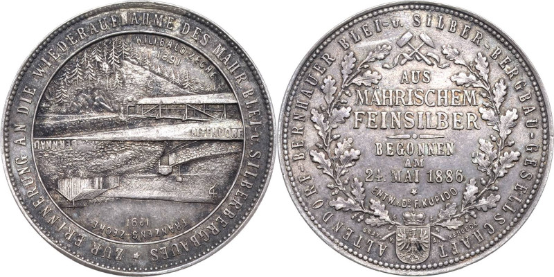 Ausbeute, Bergbau, Hüttenwesen
 Silbermedaille 1891 (F. Kupido/A. Neudeck) Auf ...