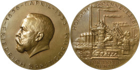 Ausbeute, Bergbau, Hüttenwesen
 Bronzemedaille o.J. (nach 1933) (Bagdons) Treudienstprämie der Hoesch-Aktiengesellschaft. Kopf des Generaldirektors F...