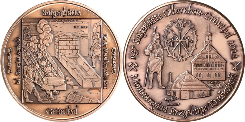 Ausbeute, Bergbau, Hüttenwesen
 Kupfermedaille 2022. Montanregion Erzgebirge/Kr...