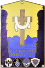 Auto- und Motorradmedaillen und -plaketten
Bayern Einseitige versilberte und emaillierte Bronzeplakette 1930 (Klotz u. Kienast, München) Weltplakette...
