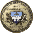Auto- und Motorradmedaillen und -plaketten
Königsbrück (Sa.) Einseitige, versilberte und teilemaillierte Bronzeplakette 1930. D.M.V. Königsbrücker Ru...