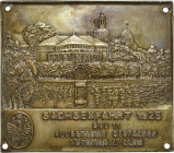 Auto- und Motorradmedaillen und -plaketten
Sachsen Einseitige Bronzeplakette 1925. Sachsenfahrt Gau 11 ADAC. Ansicht der Brühlschen Terrasse in Dresd...