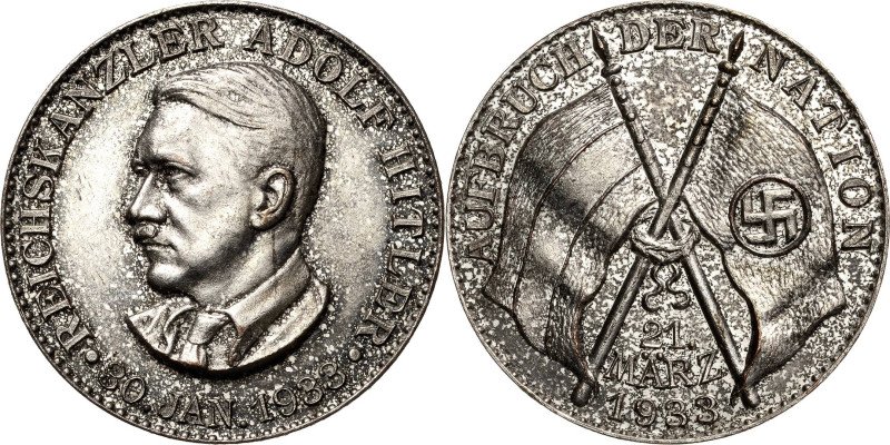 Drittes Reich
 Versilberte Bronzemedaille 1933. Aufbruch der Nation - Tag von P...