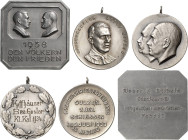 Drittes Reich
 Versilberte Bronzemedaille 1933 (M. & W.) Schießen in Aistaig, gestiftet vom Bezirkskriegerverband. Brustbild Hitlers halbrechts / 6 Z...