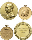 Drittes Reich
 Vergoldete Bronzemedaille 1933 (H. Wernstein) Auf die Machtergreifung Hitlers 1933 - 'Deutschlands Erhebung'. Brustbild Hitlers nach r...