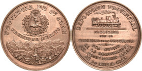 Eisenbahnen
 Kupfermedaille 1885 (R. Grande) Prämie der Landesausstellung Provinz San Juan in Argentinien und die Eröffnung der Eisenbahnlinie Andino...