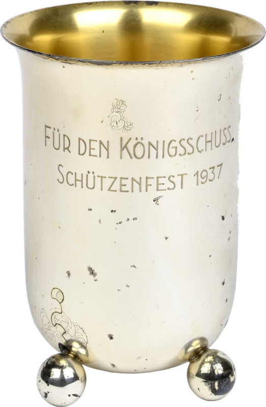 Schützenmedaillen - Schützenpokale
Ohne Ortsangabe Silberbecher, innen vergolde...