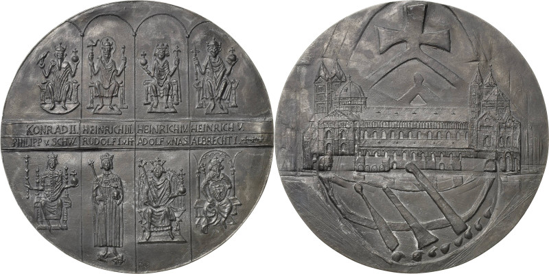 Güttler, Peter-Götz 1939-2024 Weißmetallgussmedaille 1991. Kaiserdom zu Speyer. ...