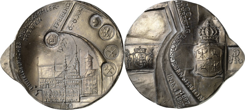 Güttler, Peter-Götz 1939-2024 Weißmetallgussmedaille 1997. 5. Mitteldeutsches Mü...