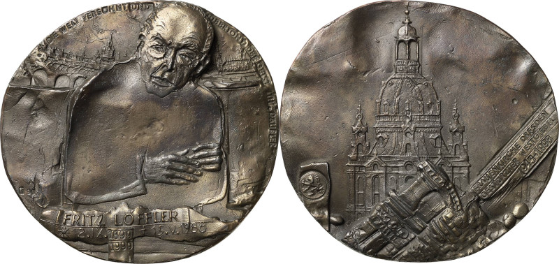 Güttler, Peter-Götz 1939-2024 Weißmetallgussmedaille 1999. 100. Geburtstag von F...