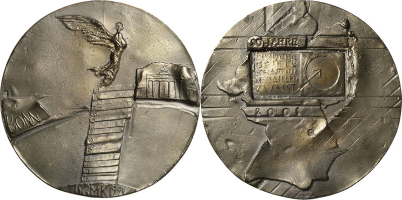 Güttler, Peter-Götz 1939-2024 Weißmetallgussmedaille 2001. 10 Jahre Deutsche Ges...