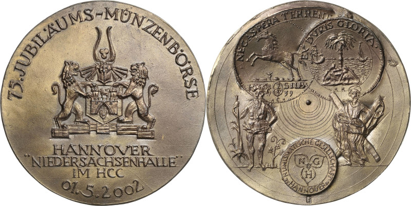 Güttler, Peter-Götz 1939-2024 Weißmetallgussmedaille 2002. 75. Jubiläums-Münzenb...