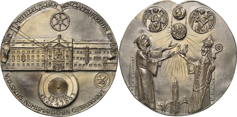 Güttler, Peter-Götz 1939-2024 Weißmetallgussmedaille 2003. 11. Mitteldeutsches M...