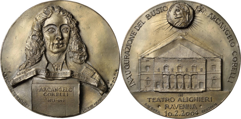 Güttler, Peter-Götz 1939-2024 Weißmetallgussmedaille 2004. Aufstellung der Büste...