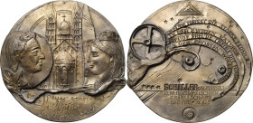 Güttler, Peter-Götz 1939-2024 Weißmetallgussmedaille 2005. Schiller-Ausstellung der Numismatischen Gesellschaft in Speyer. Kopf Schillers und der weib...