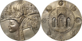 Güttler, Peter-Götz 1939-2024 Weißmetallgussmedaille 2006. 3. Deutsches Münzsammlertreffen und 14. Mitteldeutsches Münzsammlertreffen in Dresden. Stad...
