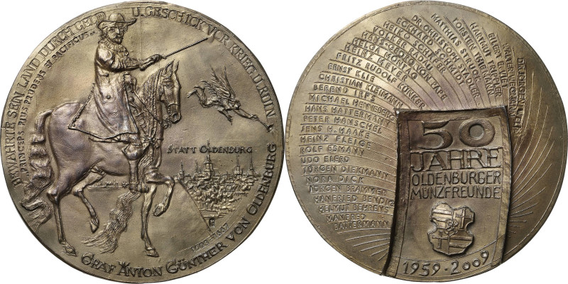 Güttler, Peter-Götz 1939-2024 Weißmetallgussmedaille 2009. 50 Jahre Oldenburger ...