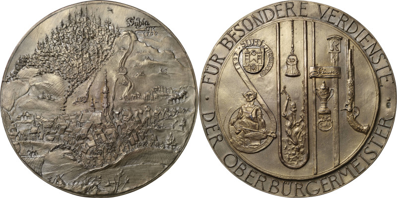 Güttler, Peter-Götz 1939-2024 Weißmetallgussmedaille 2010. Stadt Suhl - Für beso...