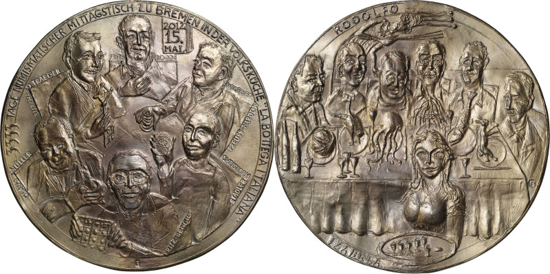Güttler, Peter-Götz 1939-2024 Weißmetallgussmedaille 2012. 3333 Tage Numismatisc...