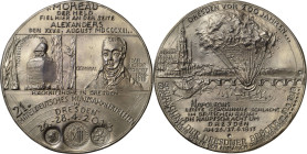 Güttler, Peter-Götz 1939-2024 Weißmetallgussmedaille 2013. 21. Mitteldeutsches Münzsammlertreffen in Dresden. Brustbild en face des französischen Gene...