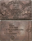 Güttler, Peter-Götz 1939-2024 Bronzierte Eisengussplakette 2013. 200 Jahre Völkerschlacht bei Leipzig und 100-Jahrfeier der Einweihung des Völkerschla...