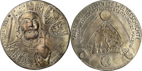 Güttler, Peter-Götz 1939-2024 Weißmetallgussmedaille 2016. 700. Geburtstag Kaiser Karl IV. - Oybin, Felsen der Weltgeschichte. Brustbild des bekrönten...