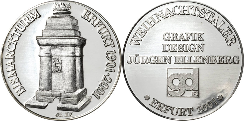 König, Helmut 1934-2017 Silbermedaille 2001 (H. König/J. Ellenberg) Weihnachtsta...