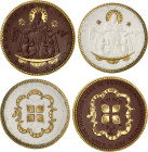 Porzellanmedaillen - Spendenmedaillen Staatliche Manufaktur Meißen
Freiburg Braune Porzellanmedaille mit Golddekor 1924 (Meißen) Deutscher Caritas-Ve...