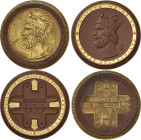 Porzellanmedaillen - Medaillen der Meißner Porzellanmanufaktur
Bamberg Braune Porzellanmedaillen, teils mit Golddekor 1924. 900. Todestag von Kaiser ...