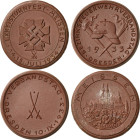 Porzellanmedaillen - Medaillen der Meißner Porzellanmanufaktur
Dresden Braune Porzellanmedaille 1933 (Meißen) V. Bezirksfeuerwehrverbandstag. Feuerwe...