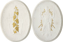 Porzellanmedaillen - Medaillen der Meißner Porzellanmanufaktur
Leipzig Weiße Porzellanmedaille mit Golddekor 1921 (E. Börner) 25 Jahre Städtisches Ku...