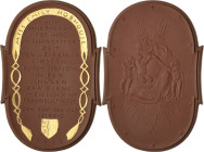 Porzellanmedaillen - Medaillen der Meißner Porzellanmanufaktur
Leipzig Braune Porzellanmedaille mit Golddekor 1922 (E. Börner) Ehrengabe für Miss Emi...
