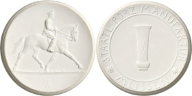 Porzellanmedaillen - Medaillen der Meißner Porzellanmanufaktur
 Weiße Porzellanmedaille o.J. (1937) (Meißen) Reitturnier der SS. Reiter nach rechts /...