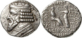 Parthia
Phraates IV. 38/7-2 v. Chr Tetradrachme 38/32 v. Chr., Seleukeia ad Tigrim Brustbild mit Diadem nach rechts / Phraates thront nach rechts und...