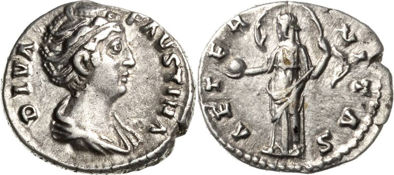 Kaiserzeit
Faustina maior, Gemahlin des Antoninus Pius + 141 Denar nach 141, Ro...