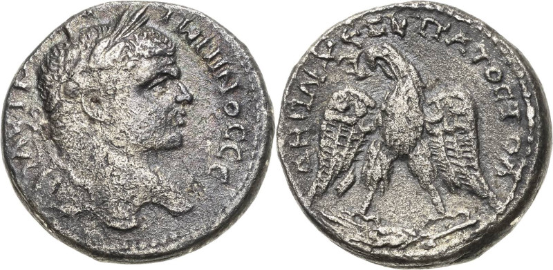 Kaiserzeit
Caracalla 198-217 Tetradrachme 215/217, Cyprus/Koinon Kopf mit Lorbe...
