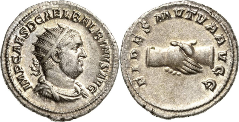 Kaiserzeit
Balbinus 238 Antoninian 238, Rom Brustbild mit Strahlenkrone nach re...