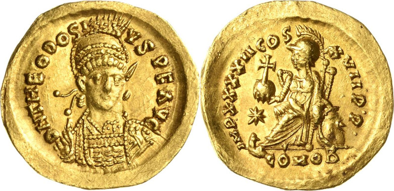 Kaiserzeit
Theodosius II. 408-450 Solidus 443/450, Constantinopel Brustbild mit...