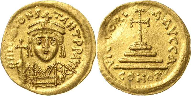 Tiberius II. Constantinus 578-582 Solidus 578/582, Constantinopel Brustbild mit ...