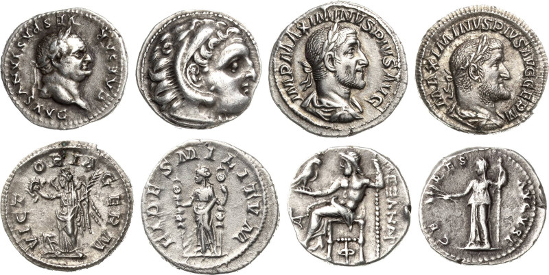 Allgemeine Lots
Lot-4 Stück Rom-Denare von Maximinus Thrax (2x) und Vespasian. ...