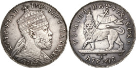 Äthiopien
Menelik II. 1889-1913 Birr 1897 (= EE 1889), A-Paris KM 5 Davenport 29 Sehr schön-vorzüglich