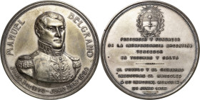 Argentinien
 Versilberte Bronzemedaille 1903 (Juan Gottuzzo) Einweihung des Mausoleums von Manuel Belgrano. Brustbild halbrechts / Wappen, darunter 8...