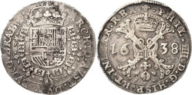 Belgien-Brabant
Philipp IV. von Spanien 1621-1665 Patagon 1638, Kopf-Brüssel Delmonte 295 Davenport 4462 Übliche Schrötlingsfehler, sehr schön+