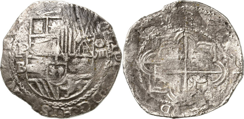 Bolivien
Philipp II. 1556-1598 8 Reales o.J. (1577/1585), PB-Potosi Schiffsgeld...