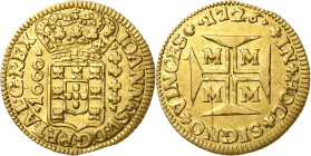 Brasilien
Joao V. 1706-1750 1000 Reis 1726, M-Minas Gerais KM 113 Friedberg 37 Prober O-201 GOLD. 2.61 g. Kl. Kratzer, sehr schön-vorzüglich