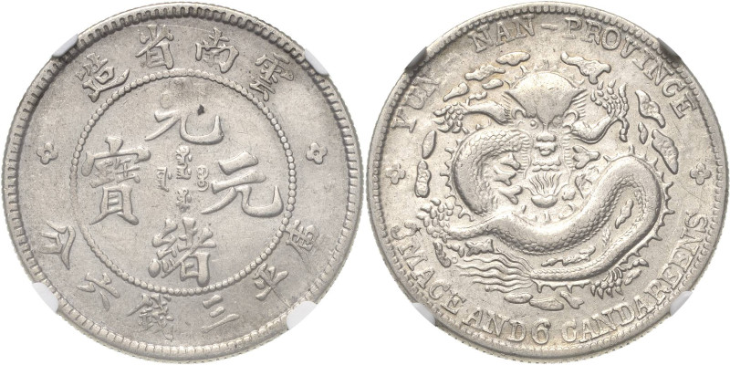 China
Kuang-Hsu 1874-1908 50 Cents (3 Mace 6 Candareens) o.J. (1908). Provinz Y...