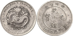 China
Kuang-Hsu 1874-1908 Dollar (7 Mace 2 Candareens) o.J. (1901/1908). Provinz Szechuan L/M 345 KM Y 238 Davenport 201 Sehr schön